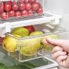 Fridge Drawers Organizer, Transparent Refrigerator Organizer Bins Large Capacity Fridge Holder Storage Box Fridge Under Shelf Drawer Fridge Organizer Bin for Kitchens view 3