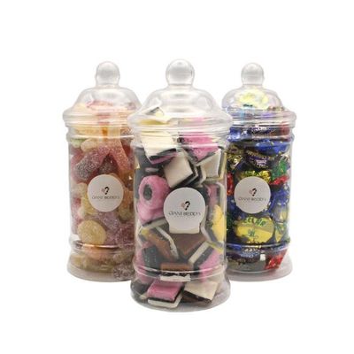 3 Jar Sweet Gift Set - Pre-Selected Pontefract Cakes - Barley Sugar - Humbugs