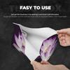 Beautiful Purple Lotus Flower Printed Tissue Box Cover | Stylish Leather Tissue Paper Holder for Home Hotel Car Office Decor view 3