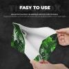 Monstera Banana Palm Leaves Printed Tissue Box Cover | Stylish Leather Tissue Paper Holder for Home Hotel Car Office Decor view 3
