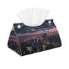 New York Printed Tissue Box Cover | Stylish Leather Tissue Paper Holder for Home Hotel Car Office Decor view 1