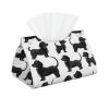 Black Dogs Dachshund Dog Printed Tissue Box Cover | Stylish Leather Tissue Paper Holder for Home Hotel Car Office Decor view 1