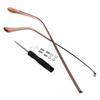 KOMBIUDA Universal Metal Glasses Arm Replacement, Brown Eyeglass Temple Repair Kit, Sturdy Single Tooth Arm for Eyeglasses Maintenance view 1