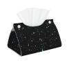 Black Glitter Printed Tissue Box Cover | Stylish Leather Tissue Paper Holder for Home Hotel Car Office Decor view 1