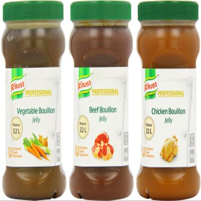 Knorr Bundle - BEEF, CHICKEN, VEGETABLE Jelly Bouillon - 3 x 800gm