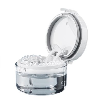 Retainer Cleaner Case, Denture Cleaner Bath, Orthodontic Retainer Cleaner, Braces Cleaner Cup, Portable Aligner Case, Retainer Cleaning Kit, Denture Bath Drain Tray, Orthodontic Cleaner Container