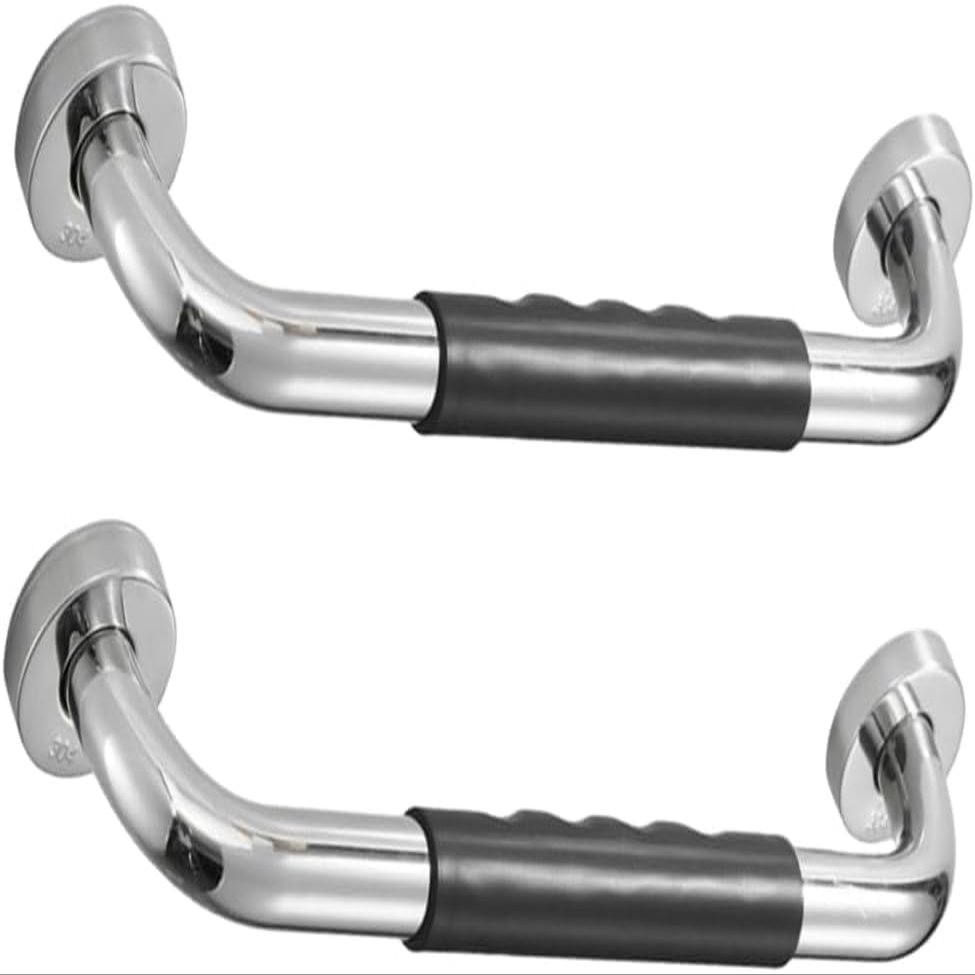 2 Pack Grab Bars for Bathroom, 17" Anti Slip Bathroom Handicap Grab Bars for Showers, Safety Bath & Shower Grab Bar for Seniors, Shower Handles for Elderly