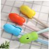 Beaupretty Toothbrush Covers Caps 20pcs Travel Toothbrush Dust Caps Universal Silicone Protective Head Covers Portable Storage for Household and Travel Use Random Color view 4