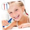 FOYTOKI Double-Head Denture Toothbrush 2pcs Set with Small Heads for Oral Blind Spot Cleaning, Sturdy Dental Brush Tool for Adult False Teeth Care, Blue and Red Colors for Travel and Daily Use view 4