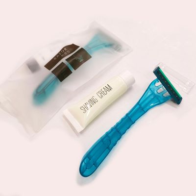 blue disposable razor and 10ml shaving cream for Hotel Travel Size Portable Woman Men (50pieces)