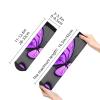 ZISHAK Purple Butterflies Print Comfortable Straight Tube Socks,Ideal For Sports And Leisure Activities, Purple Butterflies, One size view 2