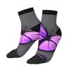 ZISHAK Purple Butterflies Print Comfortable Straight Tube Socks,Ideal For Sports And Leisure Activities, Purple Butterflies, One size view 3
