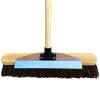 16 Heavy Duty Garden Outdoor Broom With Metal Scraper and Wooden Handle Stiff Bassine Hard Bristle Yard Broom with Durable Support Bracket Sweeping Yard Brush (PACK OF 1) view 1