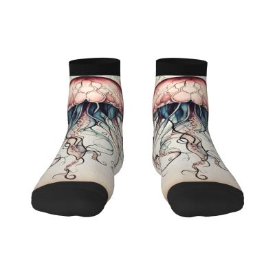 ZISHAK Jellyfish Pattern Print Comfortable Straight Tube Socks,Ideal For Sports And Leisure Activities, Jellyfish Pattern, One size