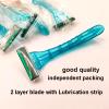 7g Disposable Reused Hotel Travel Beauty Hair Remover 2layer Blade Razor Personal Care (50) view 3