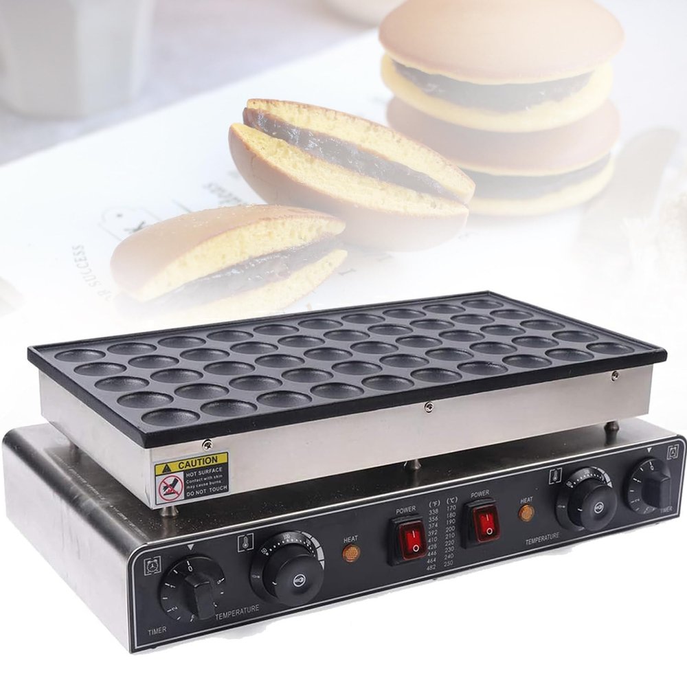 ZJGFCB Dutch Pancake Baker Maker, Pancake Baker Gas 50 Holes Sandwich Cake Commercial Biscuit Dutch Grills Waffle Maker