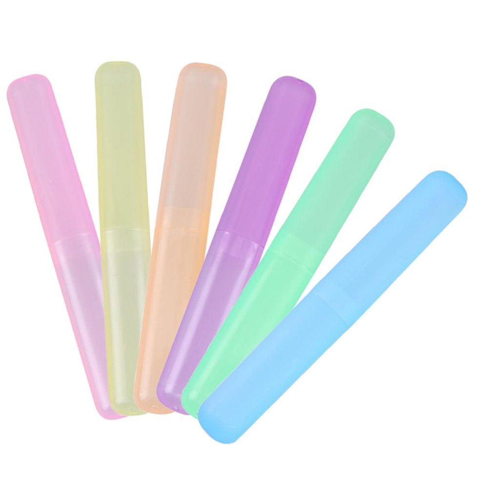 Beaupretty 6pcs Portable Toothbrush Storage Box Candy Travel Toothbrush Cases Toothpaste Holder for Outdoor Business
