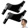 Beard Shaping Tool Set - 2Pcs Transparent Comb & Stencil for Men, Essential Barber Accessories for Perfect Grooming view 1