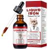 JSBNQRMZ Liquid Iron Supplements for Cats,60ML Cat Vitamins and Supplements with Vitamin C and B12,Supports Anemia,Promotes Blood Health, Helps with Formation of Red Blood Cell view 1