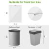 10 Gallon Trash Bags Drawstring, 1 Mil Thick White Garbage Bag for Office Kitchen, 75 Count view 3
