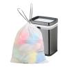 10 Gallon Trash Bags Drawstring, 1 Mil Thick White Garbage Bag for Office Kitchen, 75 Count view 4