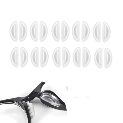 20 PCS Soft Silicone Stick-On Nose Pads for Glasses - Anti-Slip, Universal Fit, Enhances Eyewear Comfort