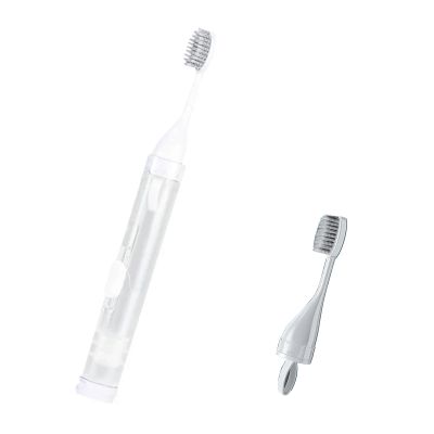 3-in-1 Travel Toothbrush,Portable Toothbrush and Toothpaste Integrated Storage Box,Soft-Bristled Small Head Folding Set (White,A)