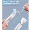 3-in-1 Travel Toothbrush,Portable Toothbrush and Toothpaste Integrated Storage Box,Soft-Bristled Small Head Folding Set (White,A) view 4