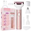 ACWOO Electric Lady Shaver, Cordless 4 in 1 Electric Shaver for Women, Rechargeable Painless Electric Lady Razor Bikini Trimmer Wet and Dry Hair Removal for Face Legs Underarm Bikini Nose and Eyebrow view 1
