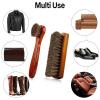 DAGIJIRD Shoe Polish Brush Horsehair Shoe Shine Clean Brush for Leather Boot Bag Cleaning, 2PCS view 2