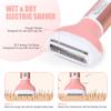 ACWOO Electric Razors for Women, Cordless 4 in 1 Electric Shaver for Women, Rechargeable Painless Lady Razor Bikini Trimmer Wet and Dry Hair Removal for Face Body Legs Underarm Bikini Nose and Eyebrow view 3