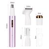 ACWOO Electric Razors for Women, Cordless 4 in 1 Electric Shaver for Women, Rechargeable Painless Lady Razor Bikini Trimmer Wet and Dry Hair Removal for Face Body Legs Underarm Bikini Nose and Eyebrow view 2