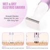 ACWOO Electric Razors for Women, Cordless 4 in 1 Electric Shaver for Women, Rechargeable Painless Lady Razor Bikini Trimmer Wet and Dry Hair Removal for Face Body Legs Underarm Bikini Nose and Eyebrow view 3