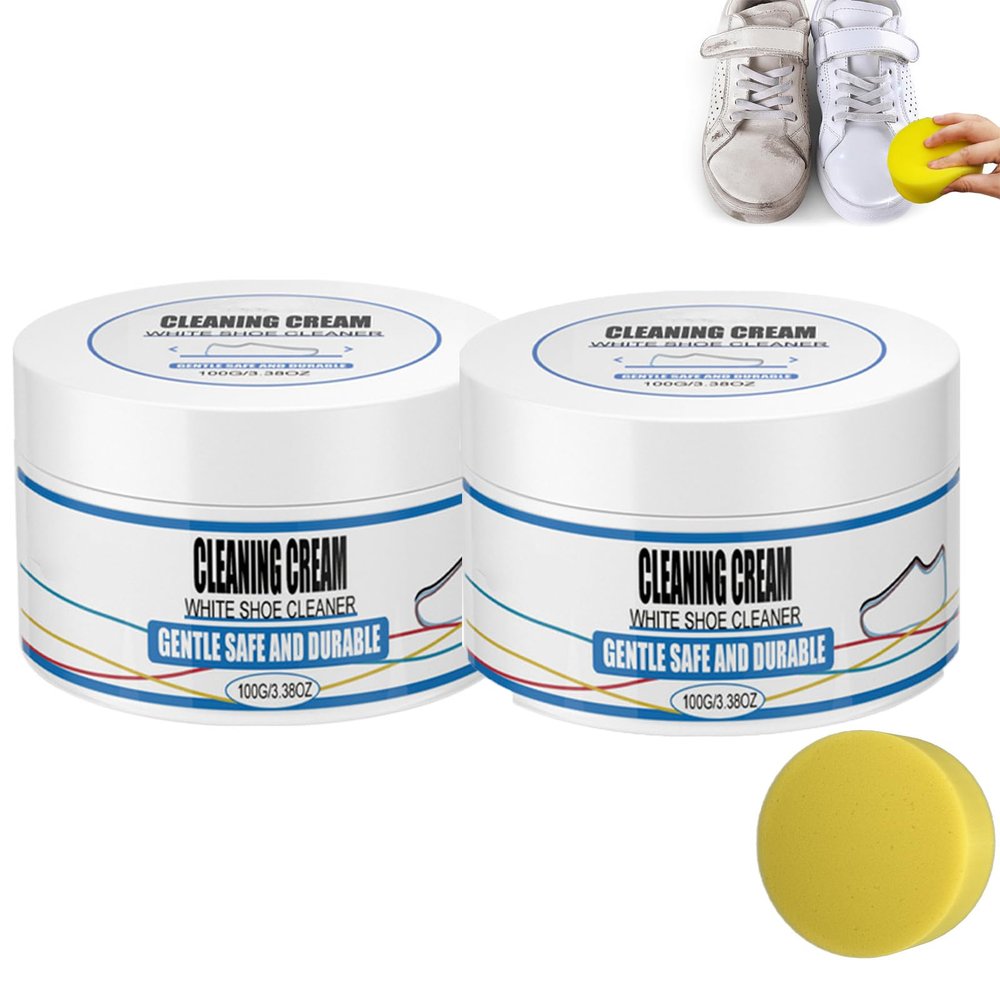 ZEEHXQ Shoe Cleaning Paste, White Shoe Cleaner,Schuhe Reinigungscreme, White Shoe Cleaning Cream,Multifunctional White Shoe Cleaner Shoes Multifunctional Cleaning Cream, Multi-Purpose Cleaning Cream