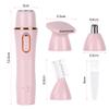 ACWOO Electric Razors for Women, Cordless 4 in 1 Electric Shaver for Women, Rechargeable Painless Lady Razor Bikini Trimmer Wet and Dry Hair Removal for Face Body Legs Underarm Bikini Nose and Eyebrow view 2