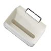 Tissue Box Cover Holder with Portable Handle Clear Window Large Capacity Elegant Home Decor Tissue Box Dispenser Holder view 3