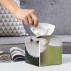 Bichon Frise Dog Printed Tissue Box Cover | Square Leather Tissue Paper Holder for Home Hotel Car Office Decor view 4