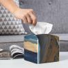 Blue Ridge Parkway Mountains Printed Tissue Box Cover | Square Leather Tissue Paper Holder for Home Hotel Car Office Decor view 4