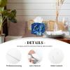 Blue Camo Printed Tissue Box Cover | Square Leather Tissue Paper Holder for Home Hotel Car Office Decor view 2