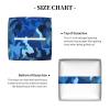 Blue Camo Printed Tissue Box Cover | Square Leather Tissue Paper Holder for Home Hotel Car Office Decor view 3