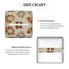 Bone and Footprint Printed Tissue Box Cover | Square Leather Tissue Paper Holder for Home Hotel Car Office Decor view 3