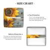 Sunflowers Wooden Board Printed Tissue Box Cover | Square Leather Tissue Paper Holder for Home Hotel Car Office Decor view 3
