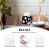 Black & White Big Dot Printed Tissue Box Cover | Square Leather Tissue Paper Holder for Home Hotel Car Office Decor view 2
