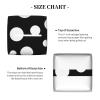 Black & White Big Dot Printed Tissue Box Cover | Square Leather Tissue Paper Holder for Home Hotel Car Office Decor view 3