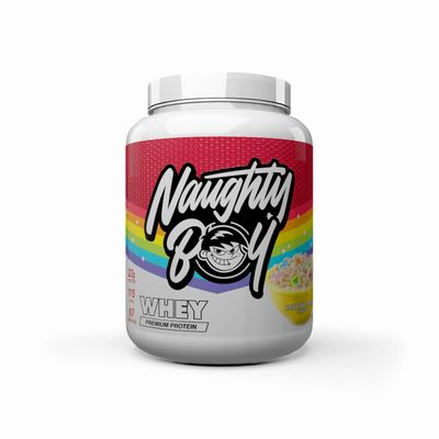 Naughty Boy Advanced Whey Protein Powder, Optimum Taste and Mixability for Both Male and Female, High Protein Low, Sugar, Low Carb,Muscle Building Powder (Rainbow Charms, 2010 g)