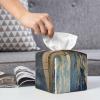 Ocean Sailboat Printed Tissue Box Cover | Square Leather Tissue Paper Holder for Home Hotel Car Office Decor view 4