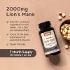 Lions Mane Mushroom Extract Supplement 2000mg | 210 High Strength Vegan Tablets with Black Pepper | High Potency Mushroom + B Vitamins B1-B2-B3-B5-B6 | Support Brain & Mental Performance | Alpha Foods view 3