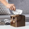 Cute Monkey Printed Tissue Box Cover | Square Leather Tissue Paper Holder for Home Hotel Car Office Decor view 4