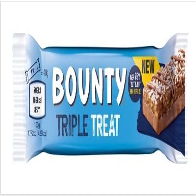 Bounty Triple Treat Fruit & Nut Chocolate Bar,Healthy Snacks 40g Delicious Tasty And Twisty Treat Gift Hamper, For Christmas,Birthday,Easter Gift (3)