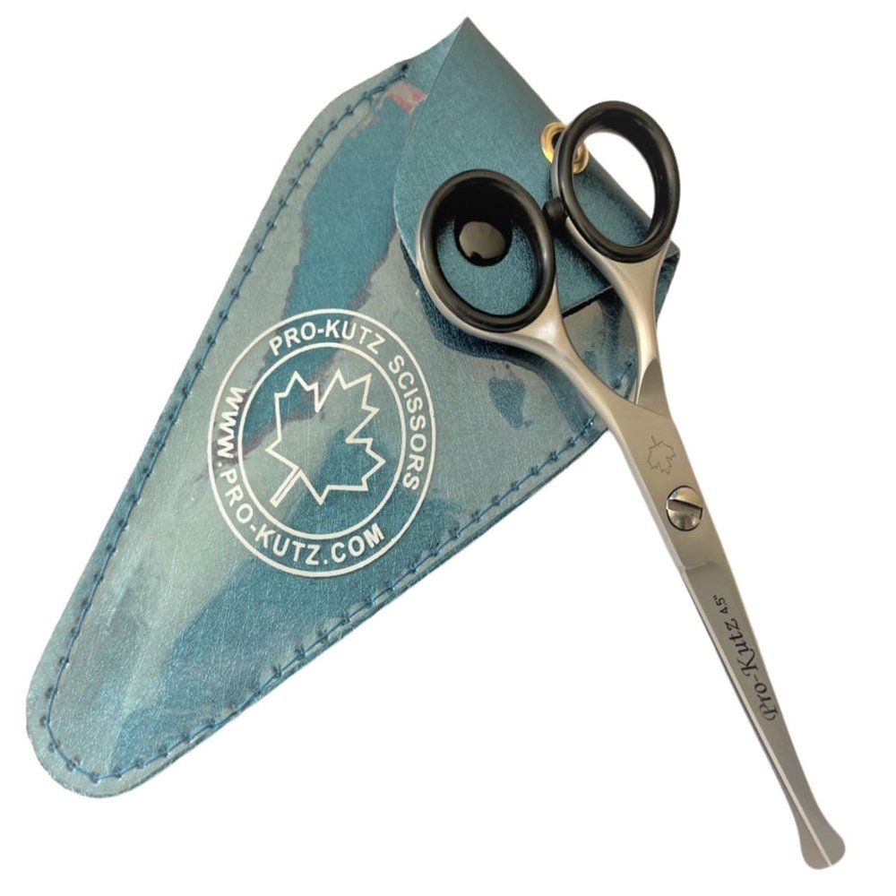 Pro-Kutz Classic Silver Satin Stainless Steel Nose, Beard, Moustache Scissors, 4.5 inches